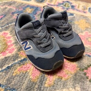 New Balance Kids Navy and Gray 575 Style Sneakers